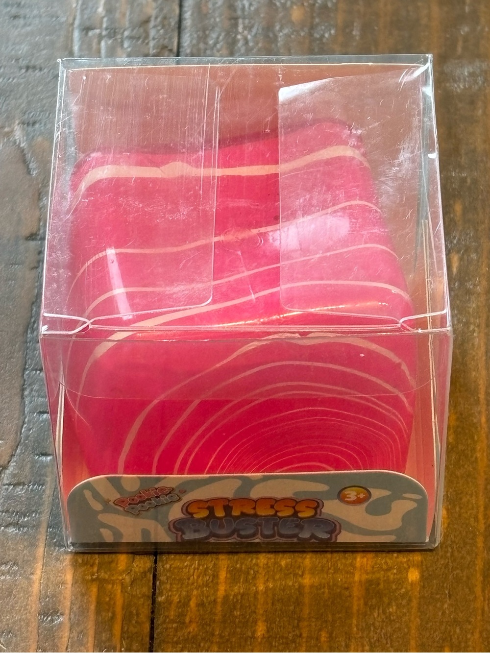 Pookie-Pookie Pink Stress Relief Squishy Cube Fidget Toy